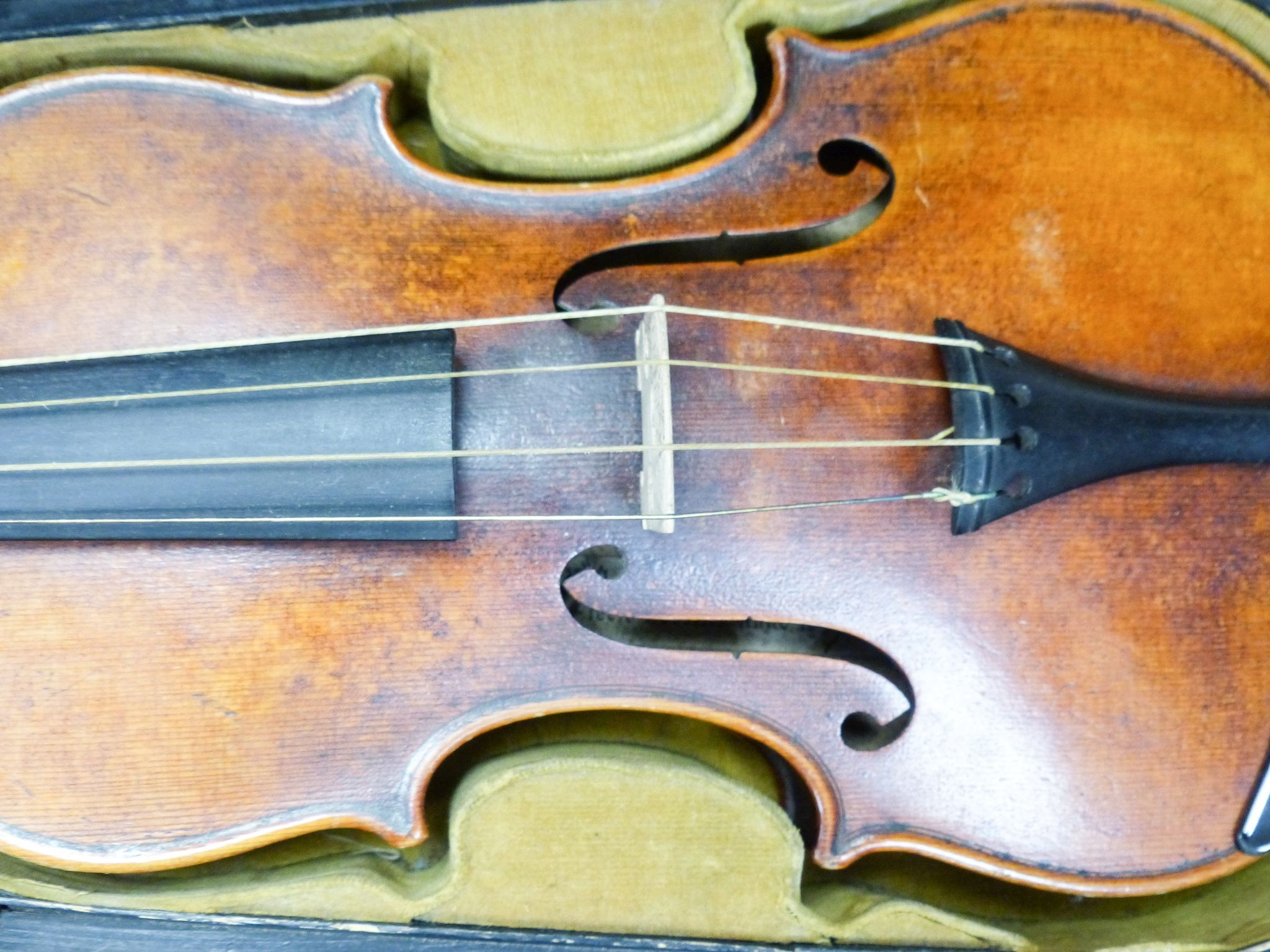 A 19th century German violin in wooden case